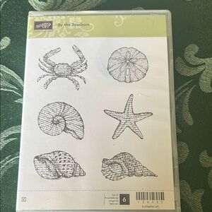 Stampin' Up! By the Seashore Sea Life Stamp Set NEW shells starfish crab beach